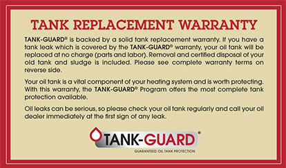 Hillside Tank Replacement Warranty for Tank-Guard