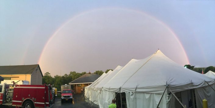 rainbow after bad weather at the 2018 Cecil County Fair