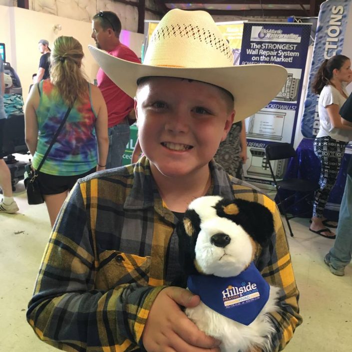 young farmer Hillside HVAC "Super Secret Winner" at the 2018 Cecil County Fair